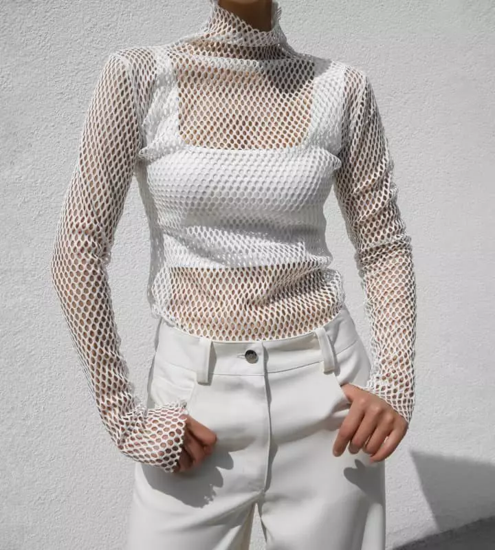 Paper Moon - Korean Women Fashion - #momslook - Fish Neck Mock Neck Top - 4