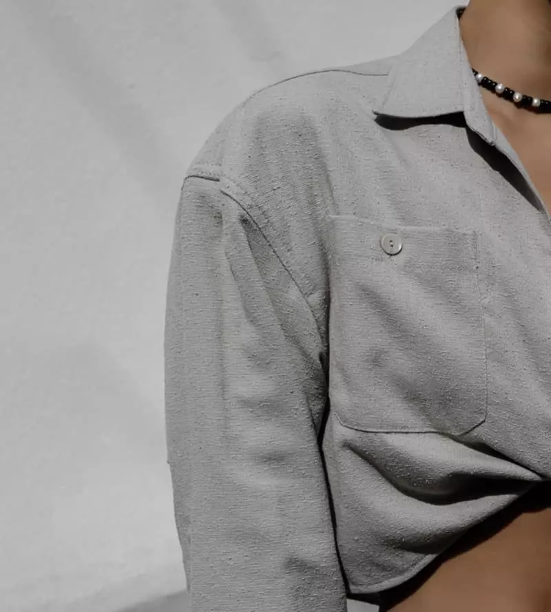 Paper Moon - Korean Women Fashion - #womensfashion - Twist Crop Linen Shir - 9