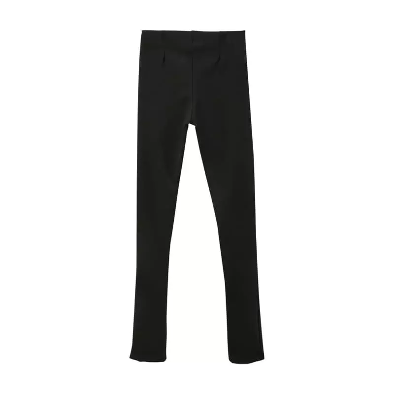 Paper Moon - Korean Women Fashion - #momslook - Rib Side Slit Leggings - 4