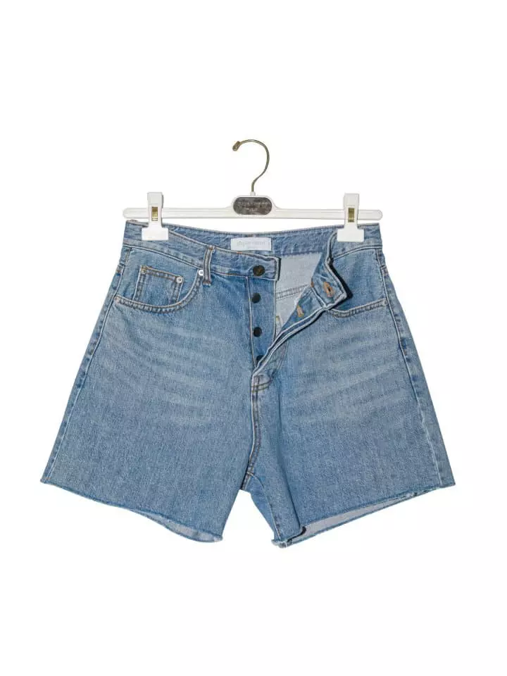 Paper Moon - Korean Women Fashion - #momslook - Vintage Oversize Denim Shorts - 4