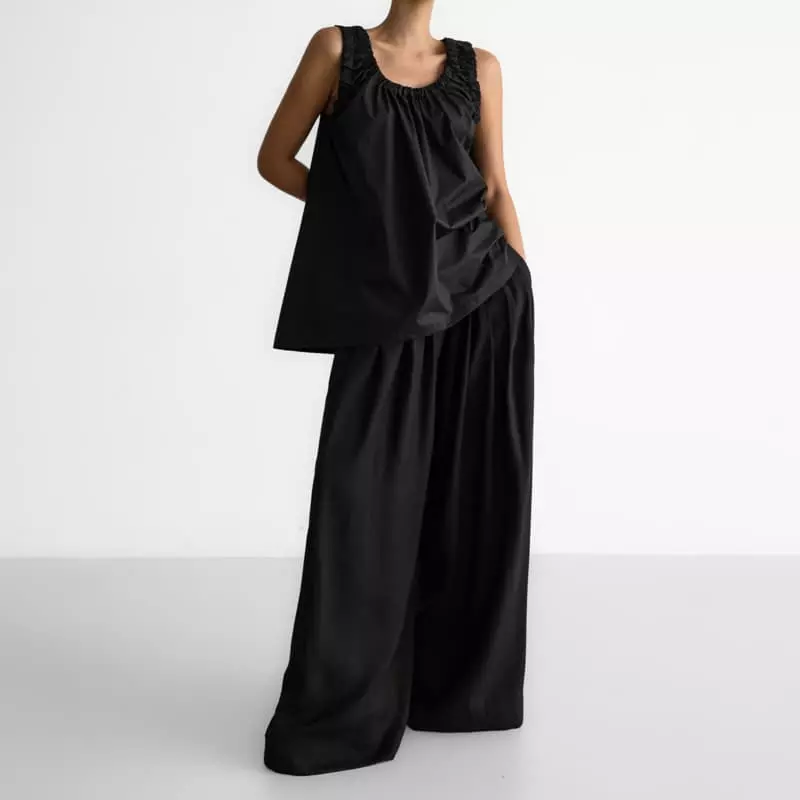 Paper Moon - Korean Women Fashion - #womensfashion - Banded Shirring Sleeveless Blouse - 7