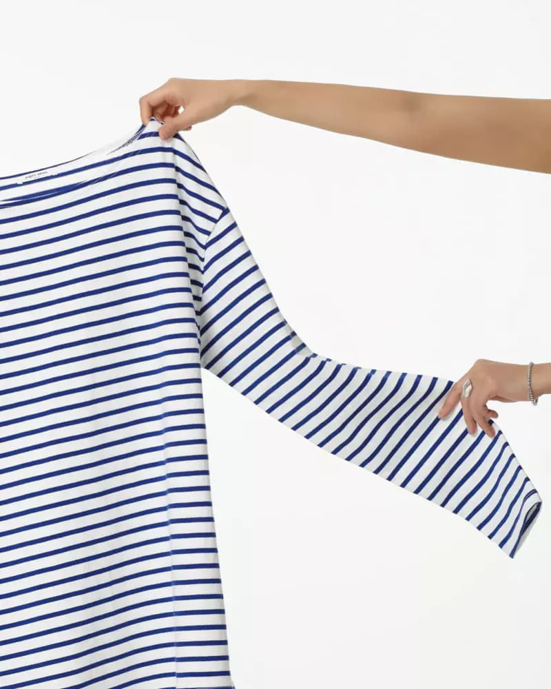Paper Moon - Korean Women Fashion - #womensfashion - Boy Friends Boat Neck Tee - 12