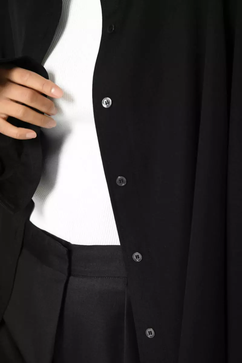Paper Moon - Korean Women Fashion - #womensfashion - Oversized Wool Blend Button Down Shirt - 10