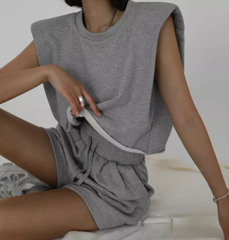 Paper Moon - Korean Women Fashion - #womensfashion - Two Tuck Detail Sweat Shorts - 7