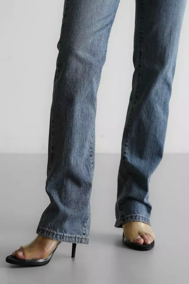 Paper Moon - Korean Women Fashion - #womensfashion - Cone Straight Slim Fit Blue Jeans​