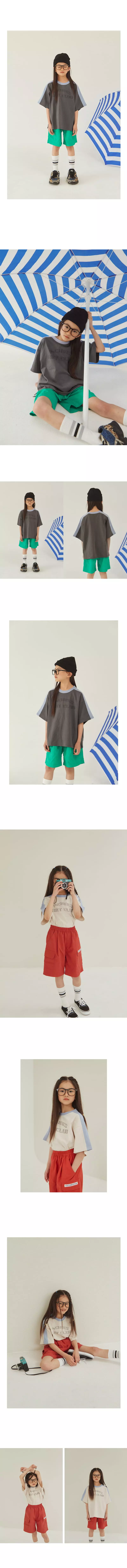 Peach-Cream - Korean Junior Fashion - #kidsshorts - Lit Tee - 2