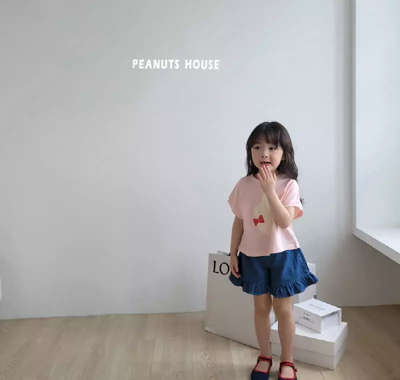 Peanuts - Korean Children Fashion - #magicofchildhood - Frill Denim Shorts - 3