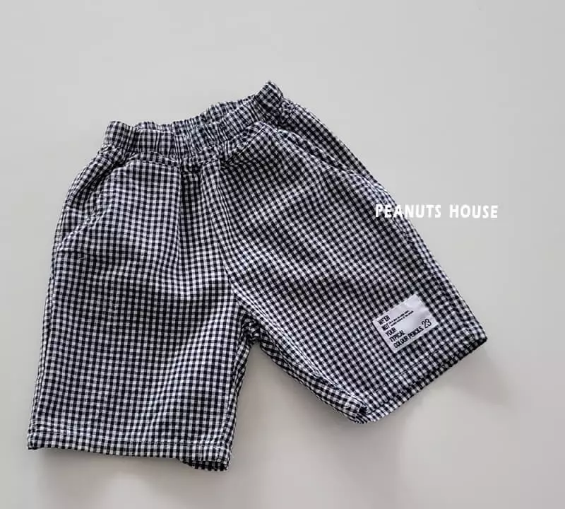 Peanuts - Korean Children Fashion - #minifashionista - Check Shorts - 7