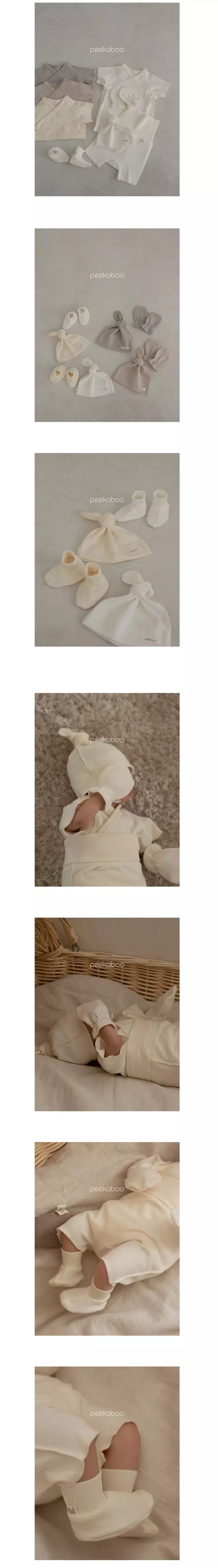 Peekaboo - Korean Baby Fashion - #babyboutique - Vanila Hand Foot Wrap Set - 5