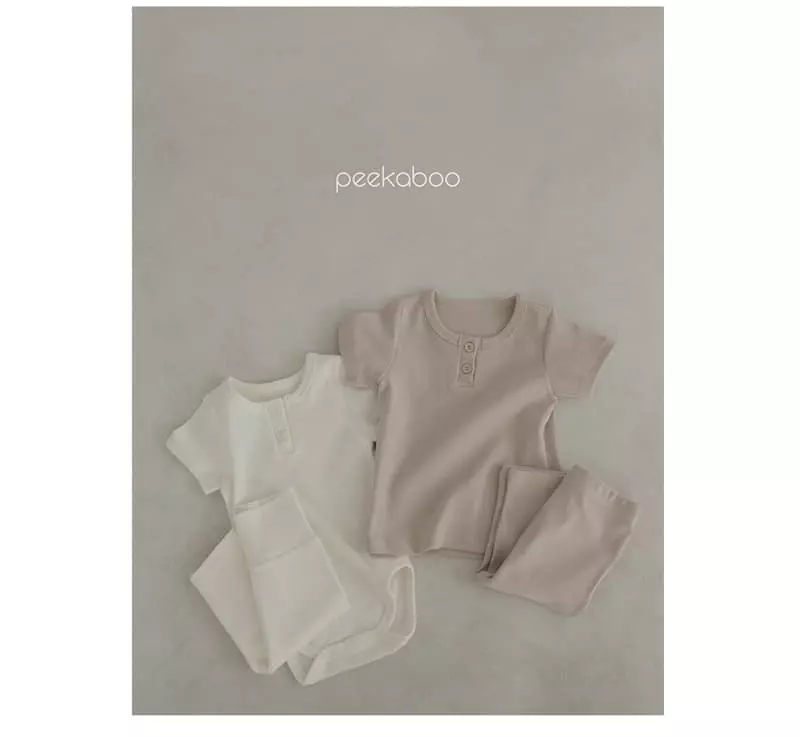Peekaboo - Korean Baby Fashion - #onlinebabyboutique - Vanila Bodysuit Set - 4