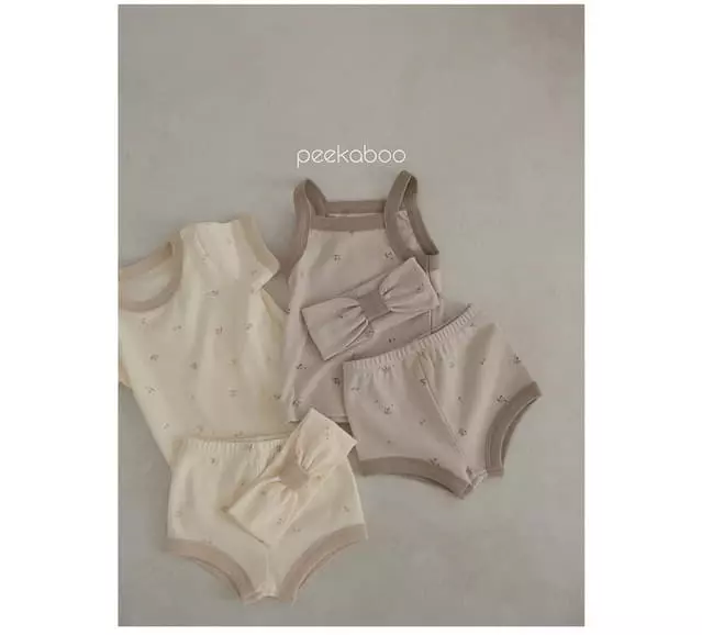 Peekaboo - Korean Children Fashion - #kidsstore - Mushroom Sleeveless Easywear - 4