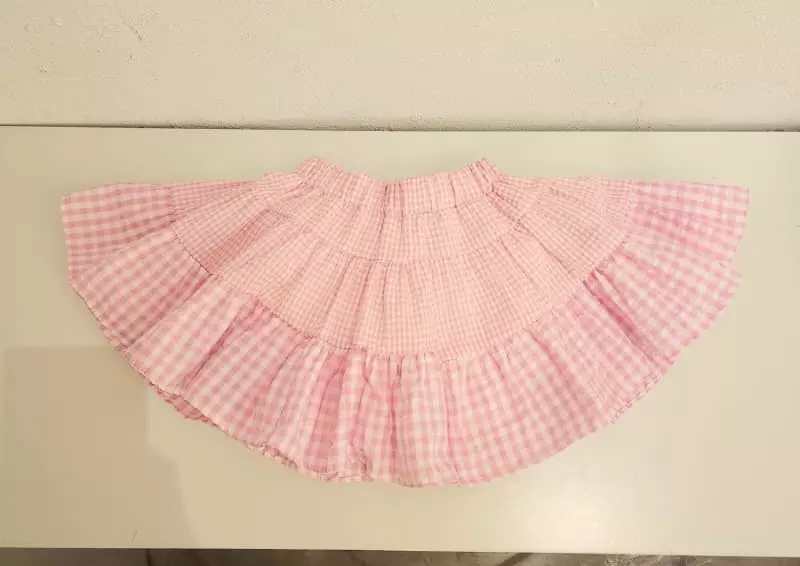 Petit Chou Chou - Korean Children Fashion - #childofig - Check Mix Whole Skirt - 4