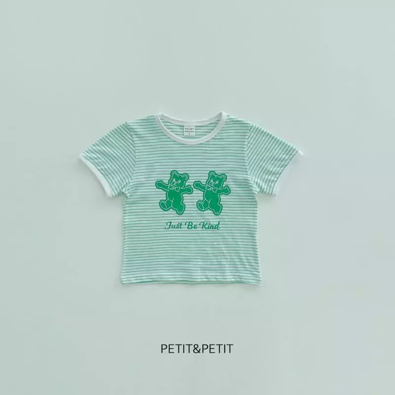 Petit & Petit - Korean Children Fashion - #childofig - Bear Bear Piping Tee