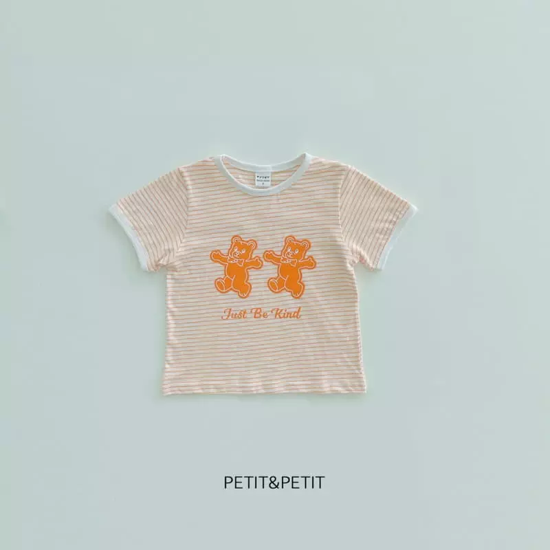 Petit & Petit - Korean Children Fashion - #childofig - Bear Bear Piping Tee - 2
