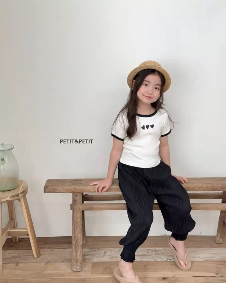 Petit & Petit - Korean Children Fashion - #designkidswear - Heart Crop Tee - 3