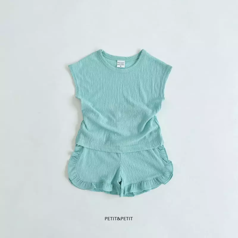 Petit & Petit - Korean Children Fashion - #fashionkids - Momo Frill Top Bottom Set - 3