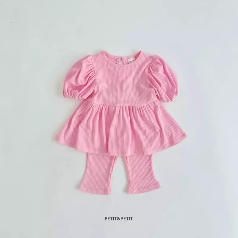 Petit & Petit - Korean Children Fashion - #fashionkids - Routine Top Bottom Set