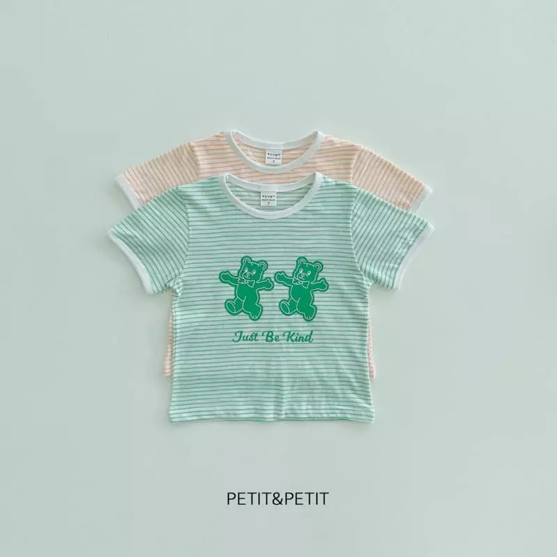 Petit & Petit - Korean Children Fashion - #fashionkids - Bear Bear Piping Tee - 6