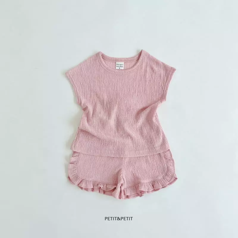 Petit & Petit - Korean Children Fashion - #fashionkids - Momo Frill Top Bottom Set - 4