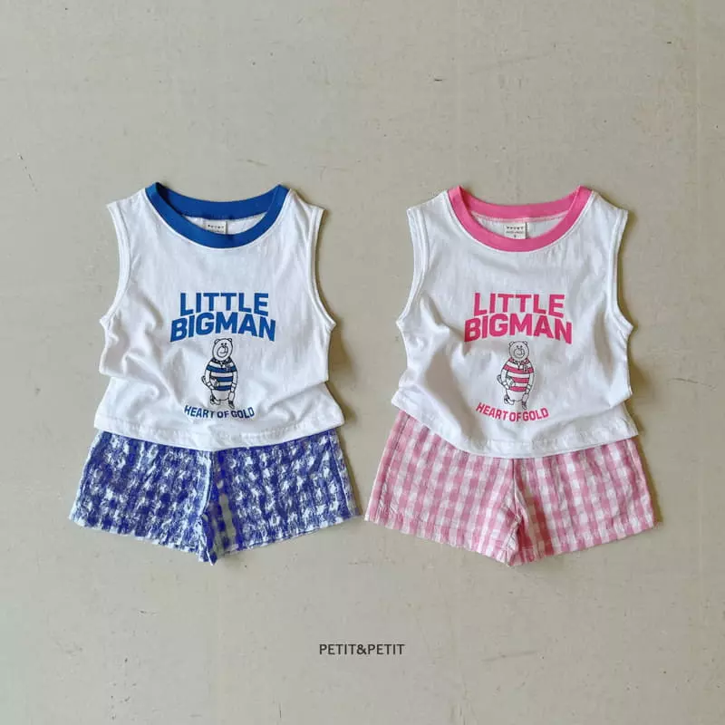 Petit & Petit - Korean Children Fashion - #kidsshorts - Little Bear  Top Bottom Set - 3
