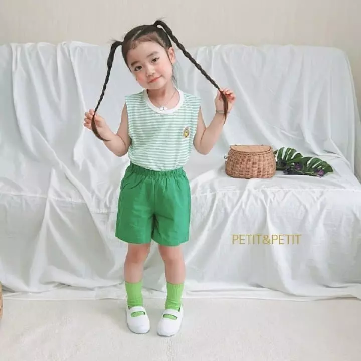 Petit & Petit - Korean Children Fashion - #kidsshorts - Stripes Top Bottom Set