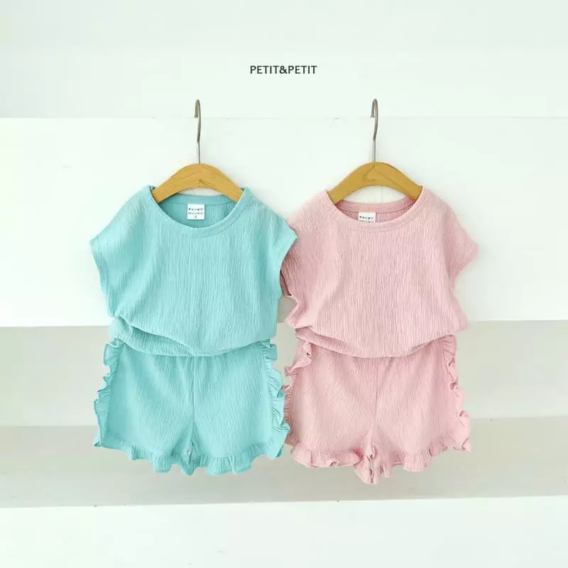 Petit & Petit - Korean Children Fashion - #kidzfashiontrend - Momo Frill Top Bottom Set - 6