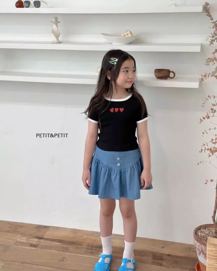 Petit & Petit - Korean Children Fashion - #kidzfashiontrend - Heart Crop Tee - 8