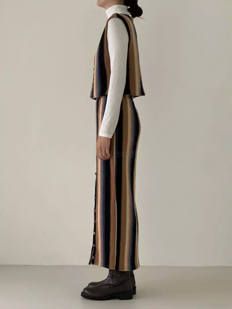 Pin Code - Korean Women Fashion - #momslook - Multi Skirt