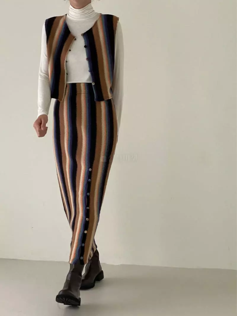 Pin Code - Korean Women Fashion - #momslook - Multi Skirt - 4