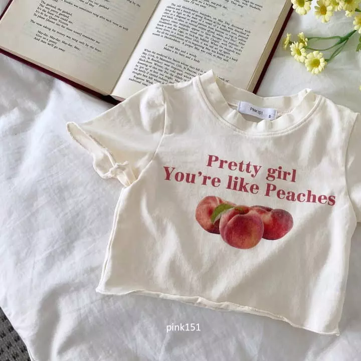 Pink151 - Korean Children Fashion - #childofig - Like Peach Crop Tee - 8