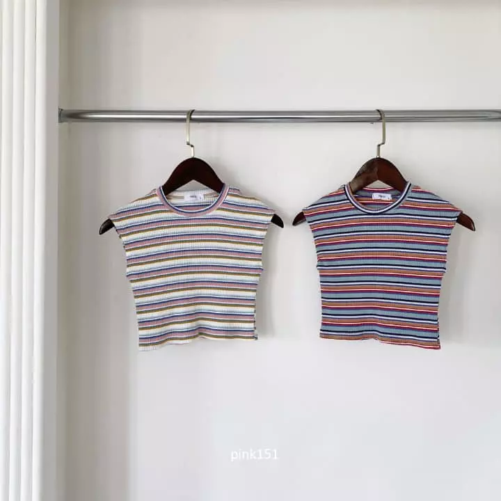 Pink151 - Korean Children Fashion - #childrensboutique - Rainbow Rib Tee - 10