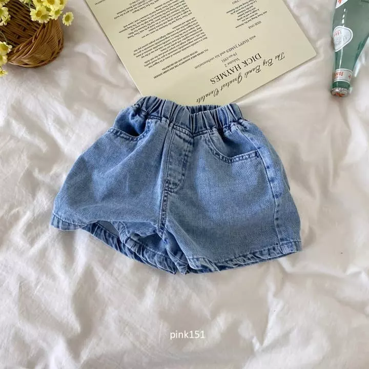 Pink151 - Korean Children Fashion - #discoveringself - Stone Denim Shorts