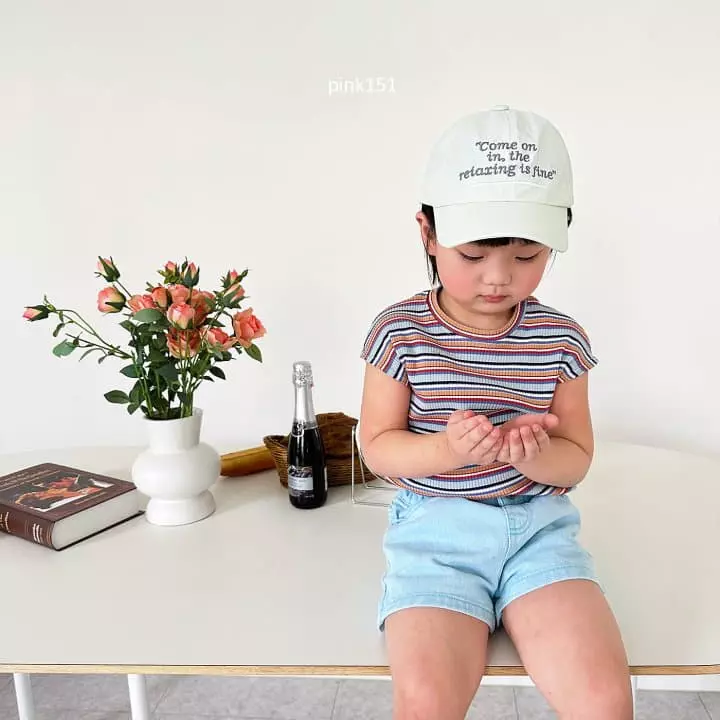 Pink151 - Korean Children Fashion - #discoveringself - Rainbow Rib Tee - 12