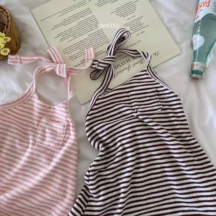 Pink151 - Korean Children Fashion - #discoveringself - Stripes Wholter One-piece - 10