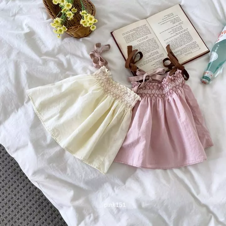 Pink151 - Korean Children Fashion - #kidsshorts - Vanila Smocked Blouse