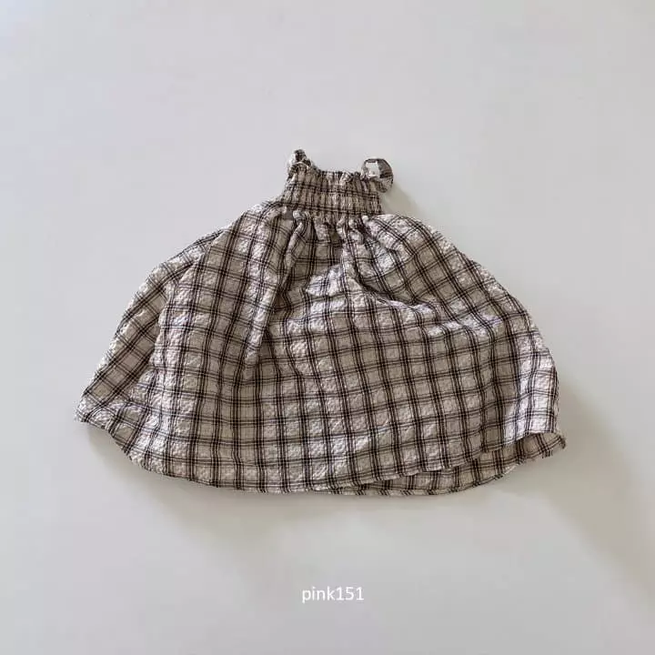 Pink151 - Korean Children Fashion - #kidsstore - Smocked Check One-piece - 3