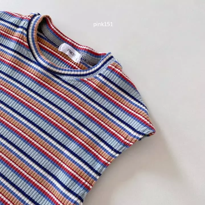Pink151 - Korean Children Fashion - #prettylittlegirls - Rainbow Rib Tee - 5