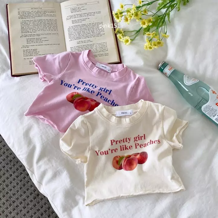 Pink151 - Korean Children Fashion - #stylishchildhood - Like Peach Crop Tee - 7