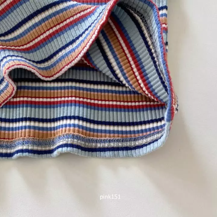 Pink151 - Korean Children Fashion - #todddlerfashion - Rainbow Rib Tee - 6