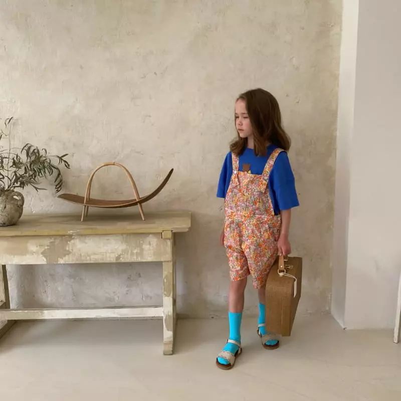 Plan B - Korean Children Fashion - #Kfashion4kids - Flower Overalls - 5