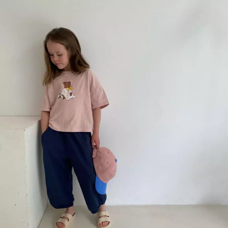 Plan B - Korean Children Fashion - #Kfashion4kids - Dot One-piece Bear Tee - 5