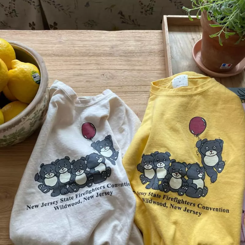 Plan B - Korean Children Fashion - #childrensboutique - Red Balloon Bear Tee