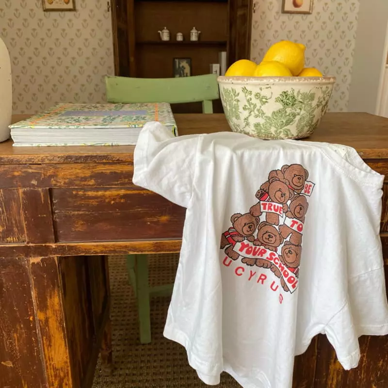 Plan B - Korean Children Fashion - #designkidswear - School Cool Bear Tee
