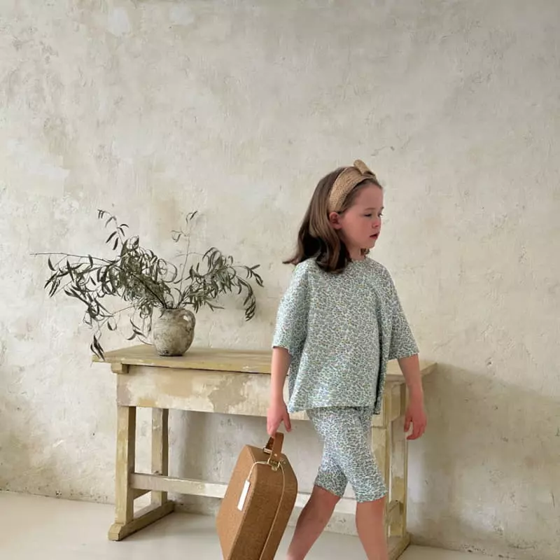 Plan B - Korean Children Fashion - #fashionkids - Flower Top Bottom Set - 3