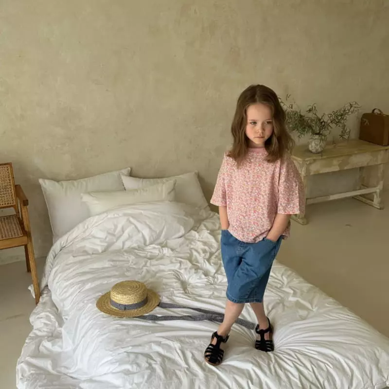 Plan B - Korean Children Fashion - #kidsshorts - Flower Color Tee - 6