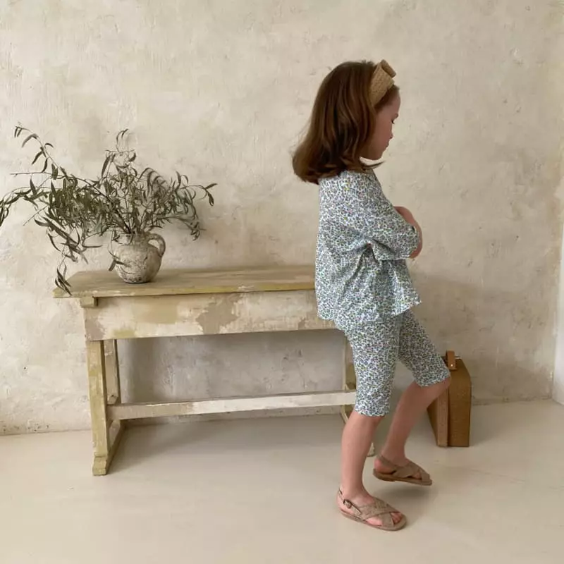 Plan B - Korean Children Fashion - #kidzfashiontrend - Flower Top Bottom Set - 6