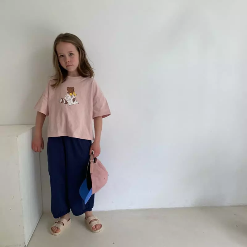 Plan B - Korean Children Fashion - #kidsstore - Dot One-piece Bear Tee - 4