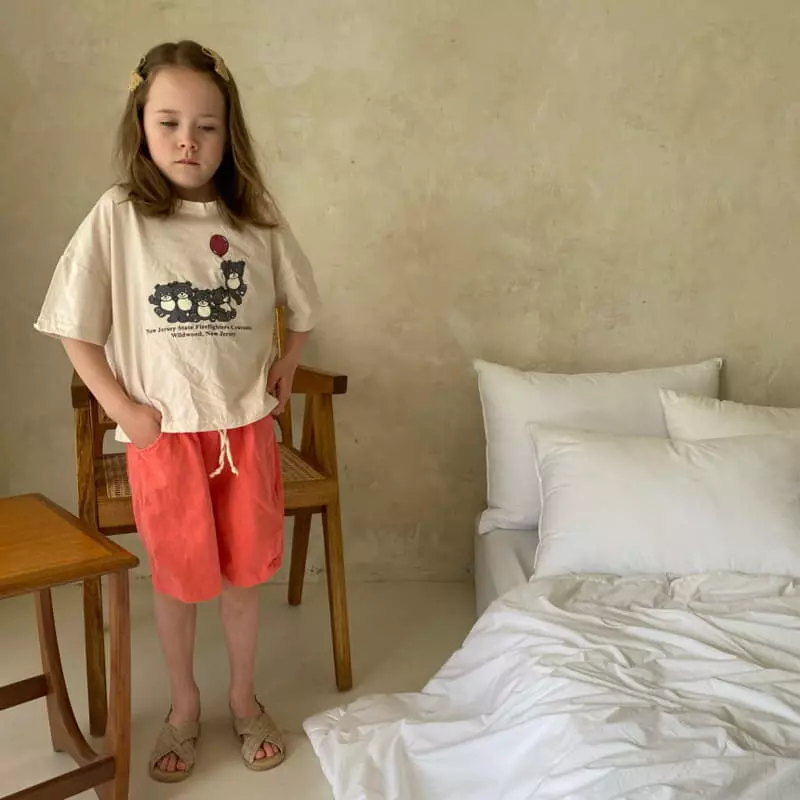 Plan B - Korean Children Fashion - #littlefashionista - Red Balloon Bear Tee - 9