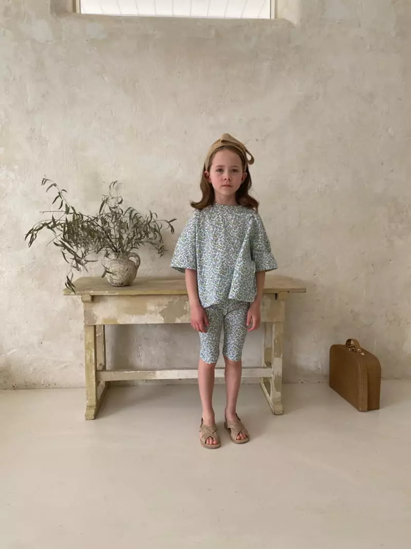 Plan B - Korean Children Fashion - #littlefashionista - Flower Top Bottom Set - 8