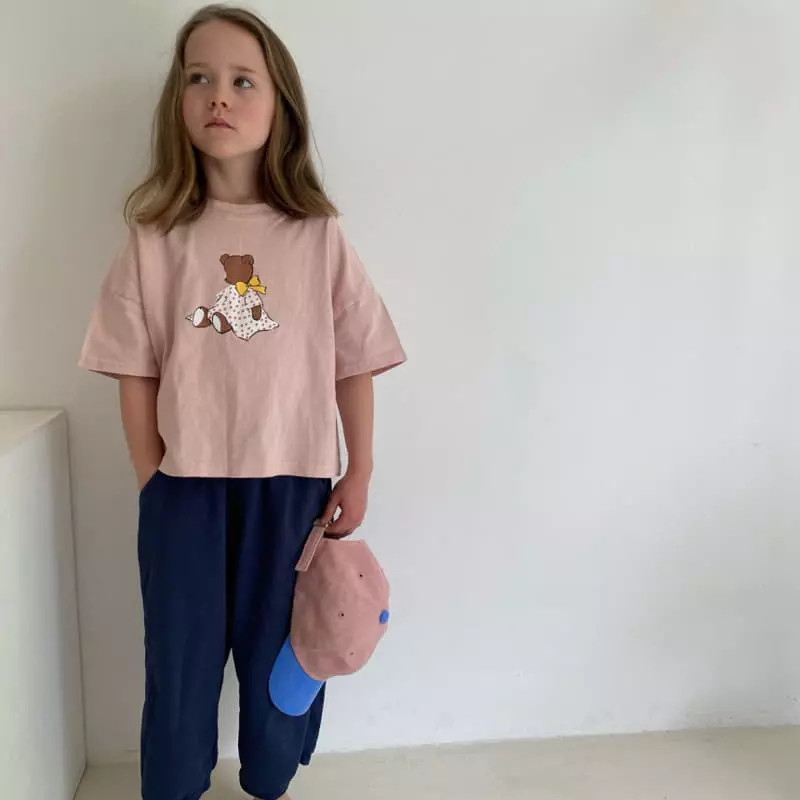Plan B - Korean Children Fashion - #littlefashionista - Dot One-piece Bear Tee - 6